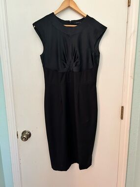 Anne Klein suit Black Cap-Sleeve Sheath Dress